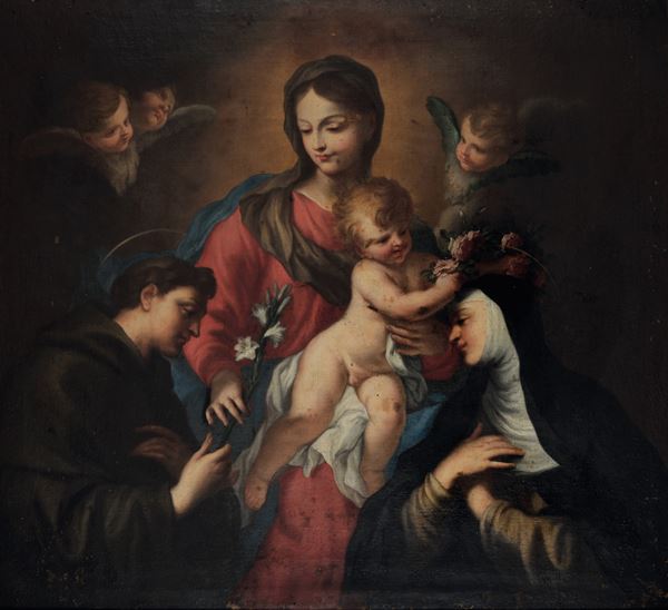 Madonna col Bambino tra Sant'Antonio da Padova e Santa  Rosa da Lima
