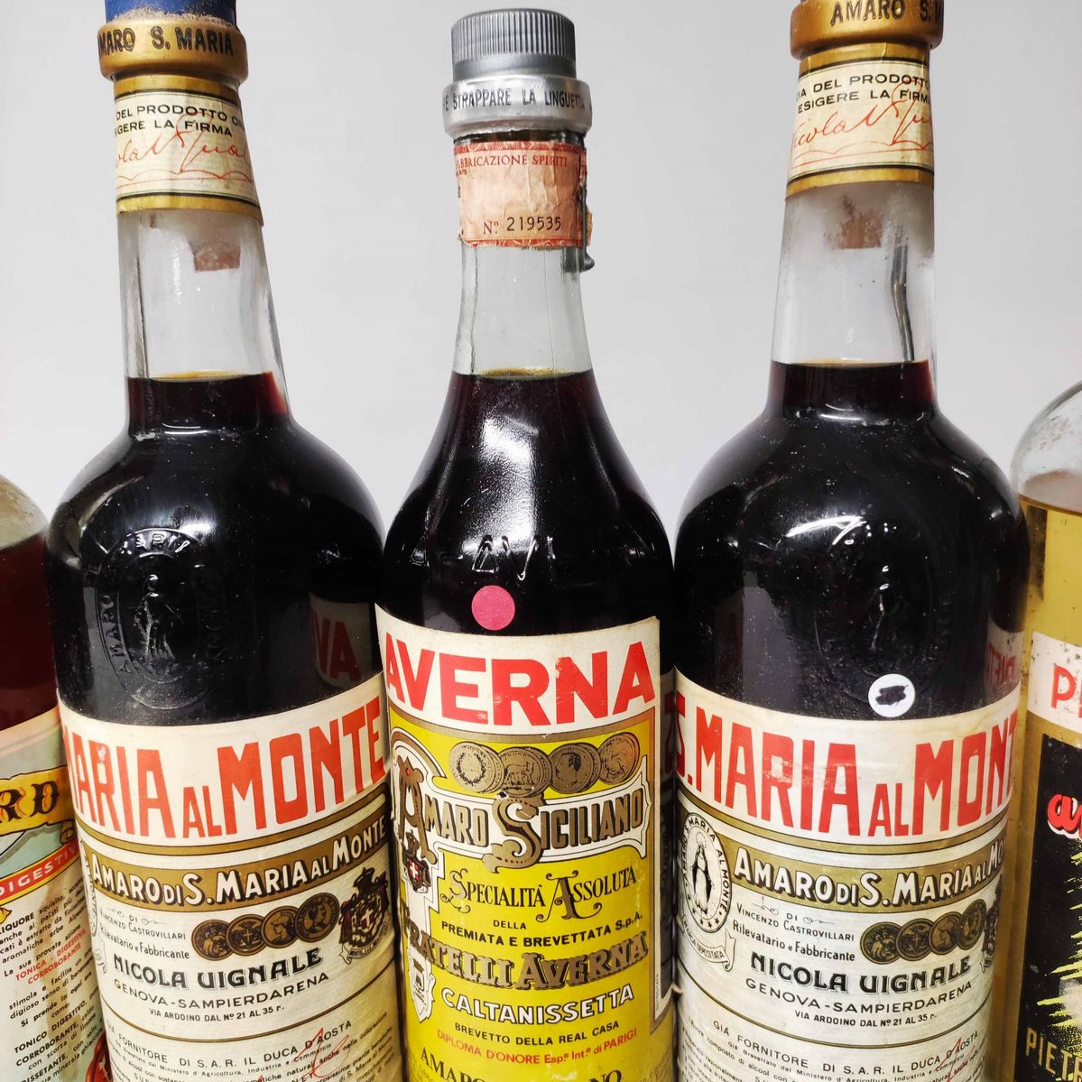Zucca, Felsina, St. Bernard, S.maria al Monte, Averna, Pietro Martini, Cinzano, Amari