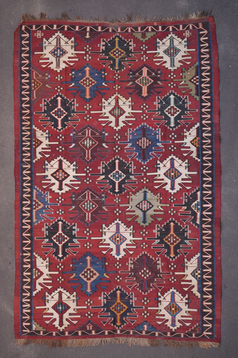 Kilim Caucaso fine XIX inizio XX secolo  - Auction Carpets - Cambi Casa d'Aste
