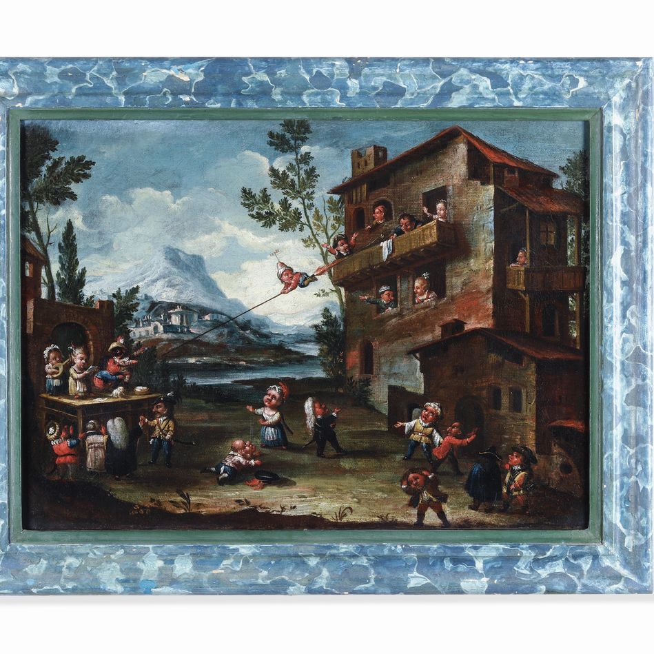 Faustino Bocchi - Scene di Genere con Nani e Caramoghi