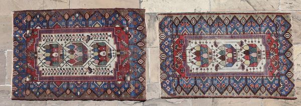 Coppia di tappeti Caucaso fine XIX inizio XX secolo