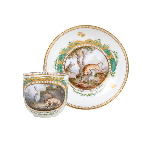Tazza con piattino Meissen, 1770-1780 circa