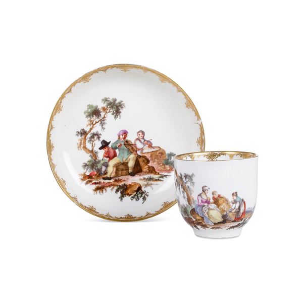 Tazza con piattino Berlino, Regia Manifattura di porcellane, 1770-80 circa