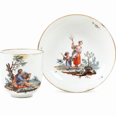 Tazza con Piattino Germania, Manifattura di Höchst, 1770 Circa