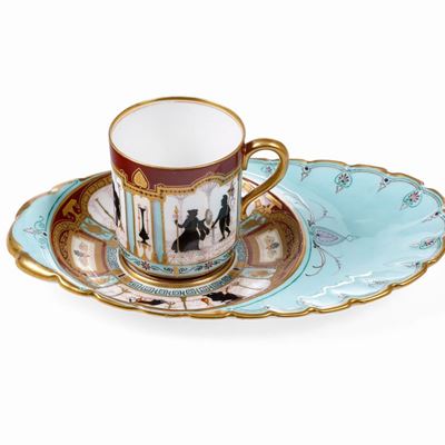 Tazza con Vassoietto Inghilterra, Manifattura Copeland, Seconda Metà del XIX o Inizio del XX Seco...
