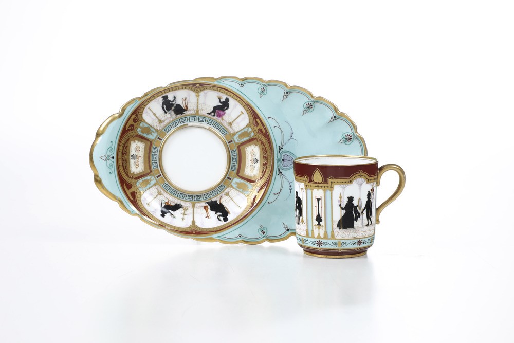 Tazza con Vassoietto Inghilterra, Manifattura Copeland, Seconda Metà del XIX o Inizio del XX Seco...