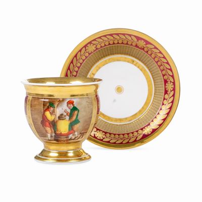 Grande Tazza con Piattino Probabilmente Parigi, XIX Secolo