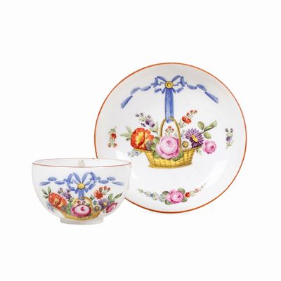 Tazza con Piattinorussia, Verbilki (mosca), Manifattura Gartner, Inizio del XIX Secolo