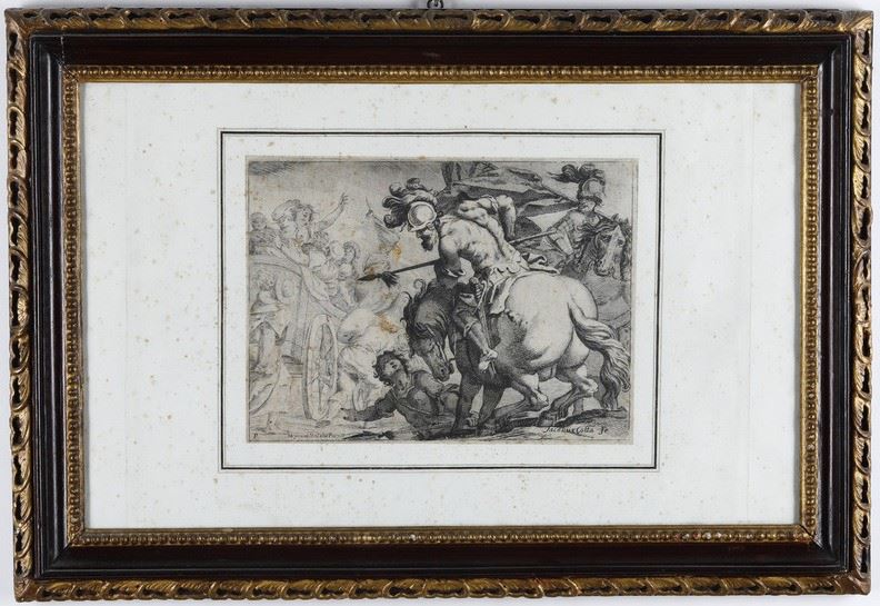Antica incisione raffigurante battaglia  - Auction Italian Mansions - Cambi Casa d'Aste