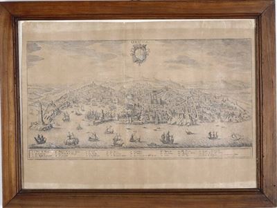 Incisione Raffigurante Veduta di Genova. XIX Secolo