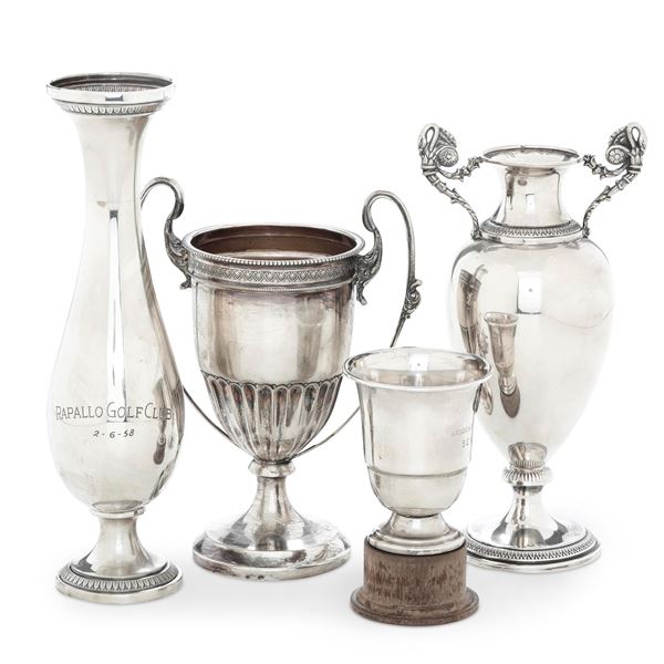 Insieme di due vasi e due coppe. Differenti manifatture italiane del XX secolo