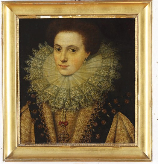 Scuola Inglese della Fine del XVI Secolo Ritratto di Gentildonna con Gorgiera