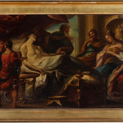 Scuola Genovese del XVII Secolo Morte di Lucrezia Principe Morente