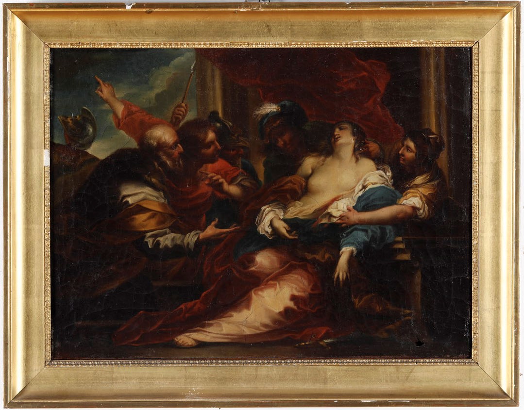Scuola Genovese del XVII Secolo Morte di Lucrezia Principe Morente