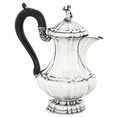 Caffettiera. Milano, Seconda Metà del XIX Secolo. Marchi in Uso dal 1812 al 1872. Argentiere Fran...