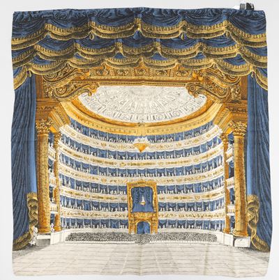 Fornasetti Foulard in Seta, un Piccoli Buco su un Lato, Difetti