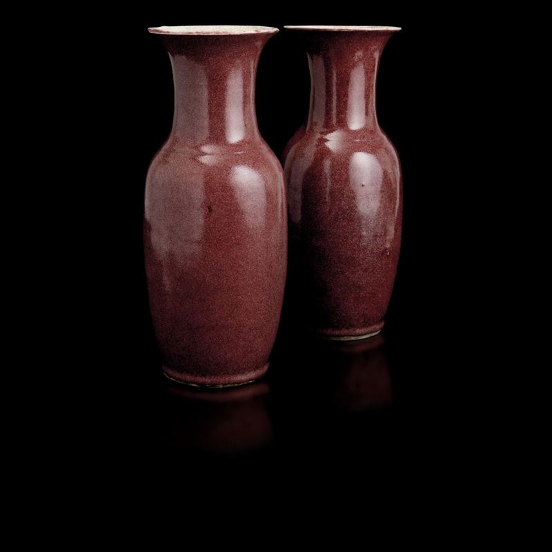 Two porcelain vases, China, Qing Dynasty  - Auction Fine Chinese Works of Art - Cambi Casa d'Aste