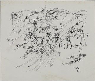 Asger Jorn : Senza titolo  (1965)  - china su carta - Auction Modern and Contemporary Art - Cambi Casa d'Aste