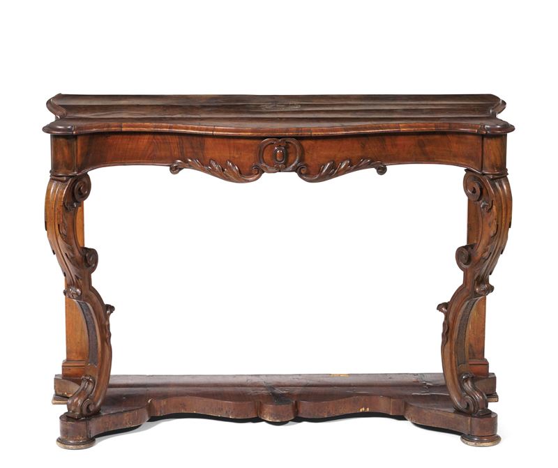 Consolle in legno intagliato. XIX-XX Secolo  - Auction Antique July - Cambi Casa d'Aste