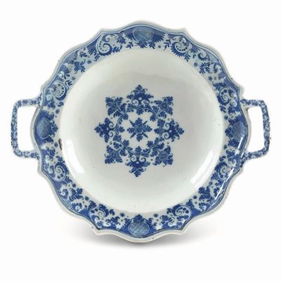 Piatto Tondo Biansato Pavia, Manifattura Guanciroli (?), 1750-1775