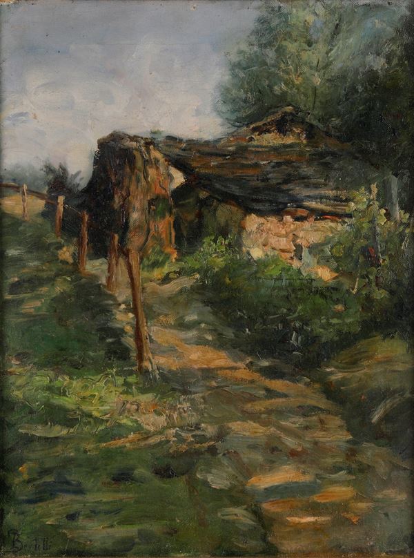 Flavio Bertelli (San Lazzaro, 1865 – Rimini, 1941) Casolare diroccato nelle colline bolognesi