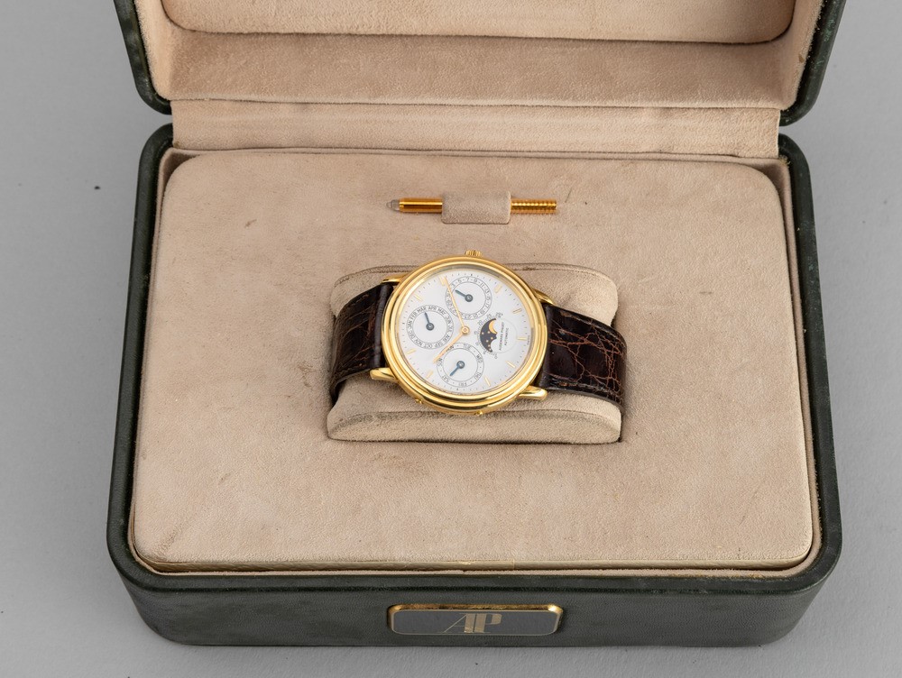 Audemars Piguet - Fine ed Elegante Quantieme Perpetuel Ref Ba5548 Automatico con Quadrante Bianco...