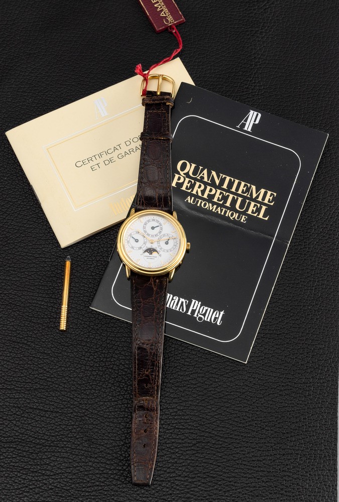 Audemars Piguet - Fine ed Elegante Quantieme Perpetuel Ref Ba5548 Automatico con Quadrante Bianco...