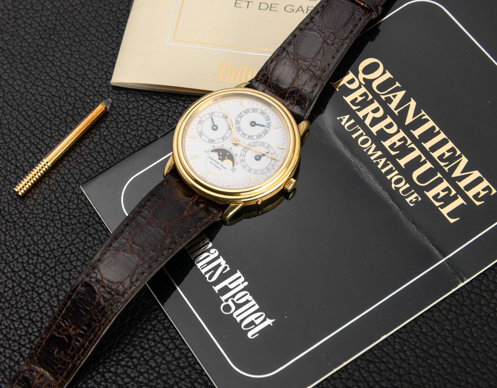 Audemars Piguet - Fine ed Elegante Quantieme Perpetuel Ref Ba5548 Automatico con Quadrante Bianco...