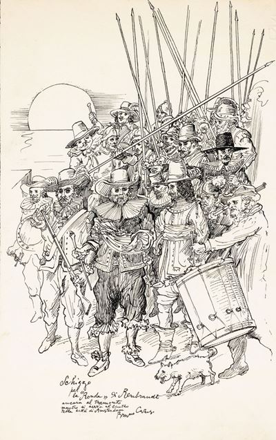 Schizzo per la Ronda di Rembrandt