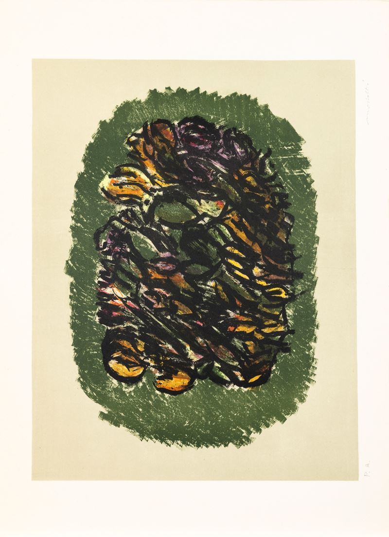 Ennio Morlotti : Senza titolo (Composizione)  - litografia - Auction Profenna Collection - Cambi Casa d'Aste