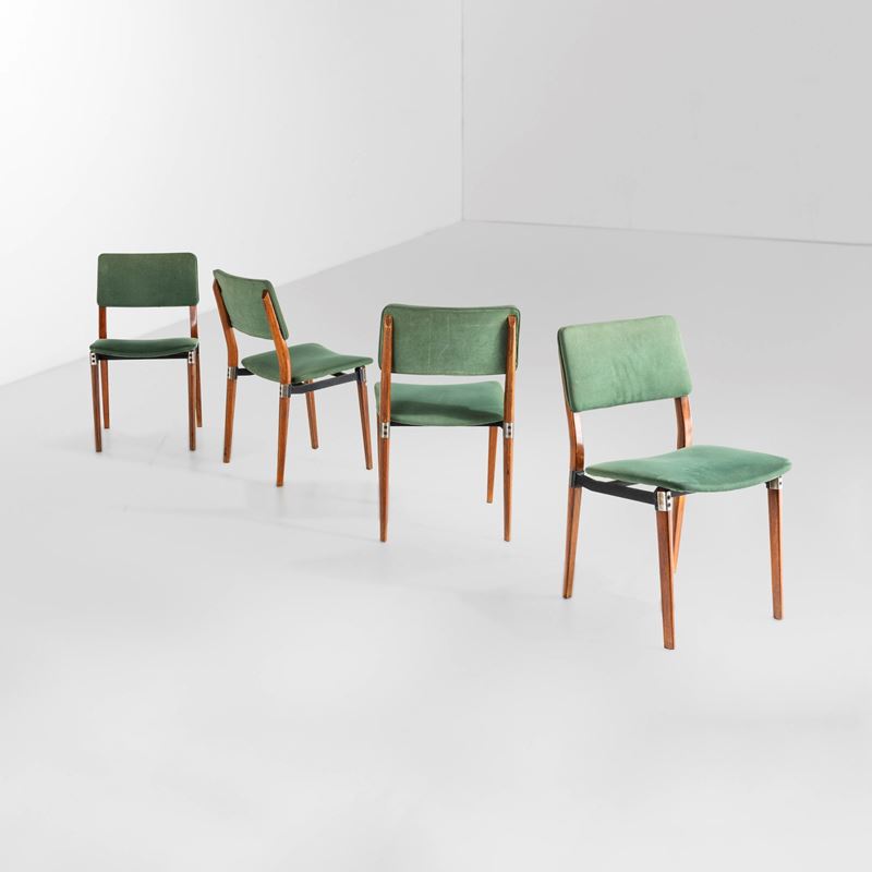 Eugenio Gerli : Quatttro sedie mod. S82  - Asta Design Lab - Cambi Casa d'Aste