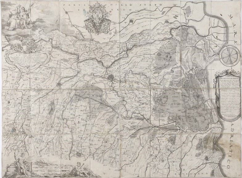 Baruffaldi Ambrogio Corografia del ducato di Ferrara con la delineazione delle città, castelli, terre, ville e luoghi del medesimo e di parti degli altri stati circonvicini... Ferrara 1758.  - Asta Stampe, Vedute e Carte Geografiche - Cambi Casa d'Aste