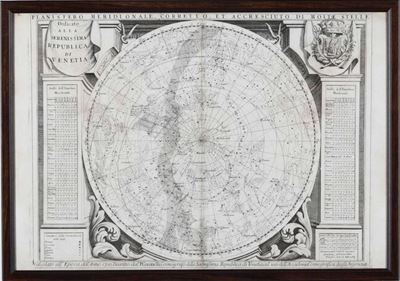 Coronelli Vincenzo Maria Planisfero Meridionale Corretto Et Accresciuto di Molte Stelle Descritto...