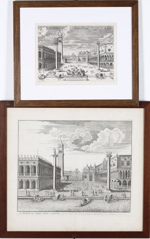 Blaeu Joan (1596-1673)- Pierre Mortier (1661-1711) Place de San Marc à Venice...Amsterdam Pierre Mortier, s.d. ma 1704.