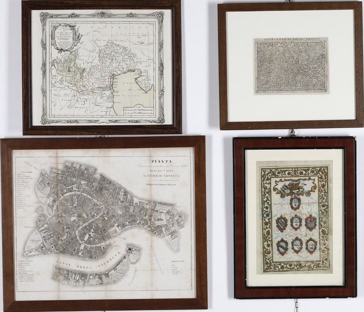 Tommaso Fontana Pianta rinnovata e corretta fino l'anno 1838  (A corredo dell'opera il fiore di Venezia)..., Venezia, 1838  - Asta Stampe, Vedute e Carte Geografiche - Cambi Casa d'Aste
