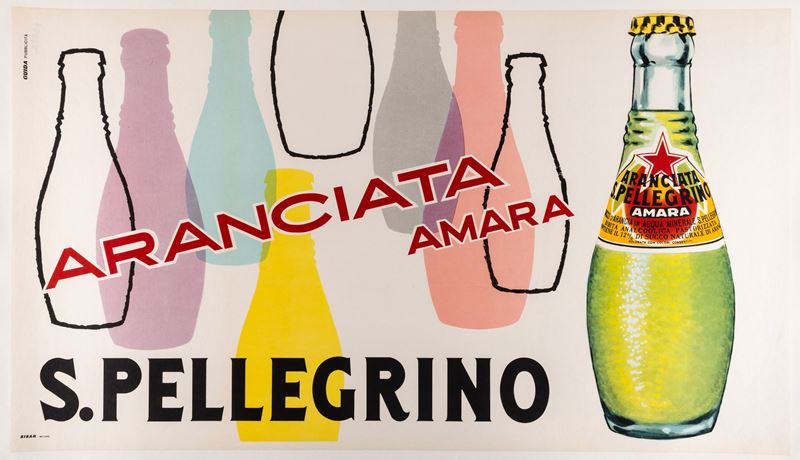 Guida Pubblicit&#224; : San Pellgrino -  Aranciata Amara.  - Auction POP Culture and Vintage Posters - Cambi Casa d'Aste