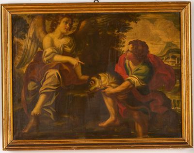 Scuola del XVII Secolo Tobiolo e L’angelo
