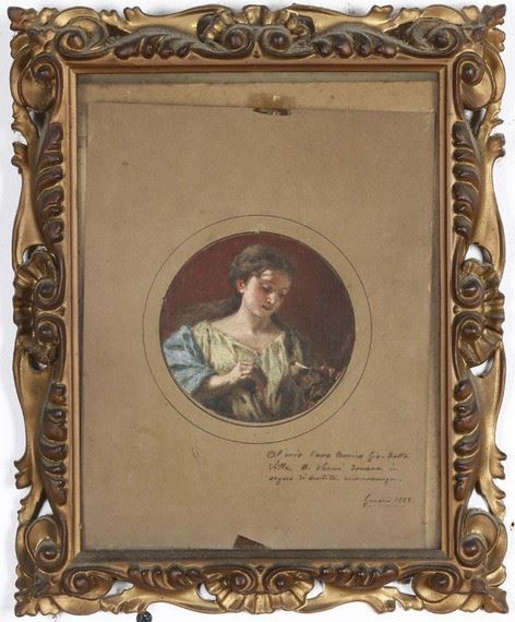 Antonio Varni : Figura femminile  - Auction 19th Century Paintings - Cambi Casa d'Aste