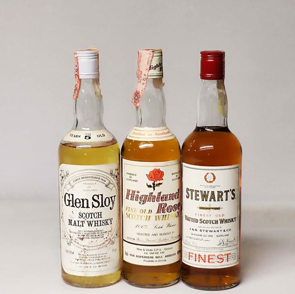 Glen Sloy 5 Years Old, Highland Rose, Stewart's, Scoth Whisky