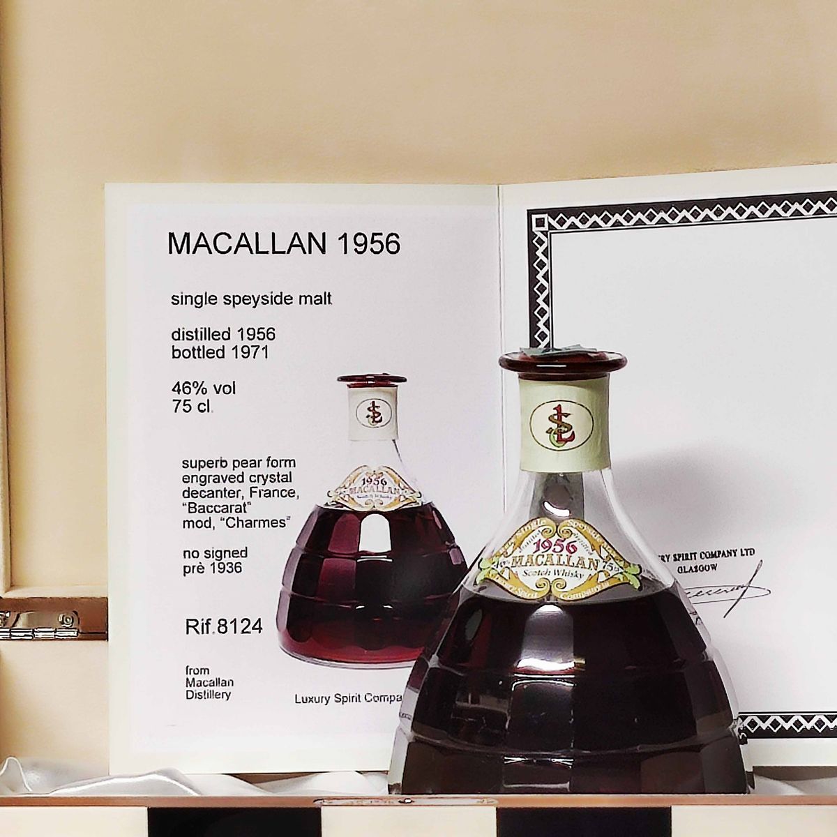 Macallan 1956 Decanter Baccarat, Single Speyside Malt Whisky