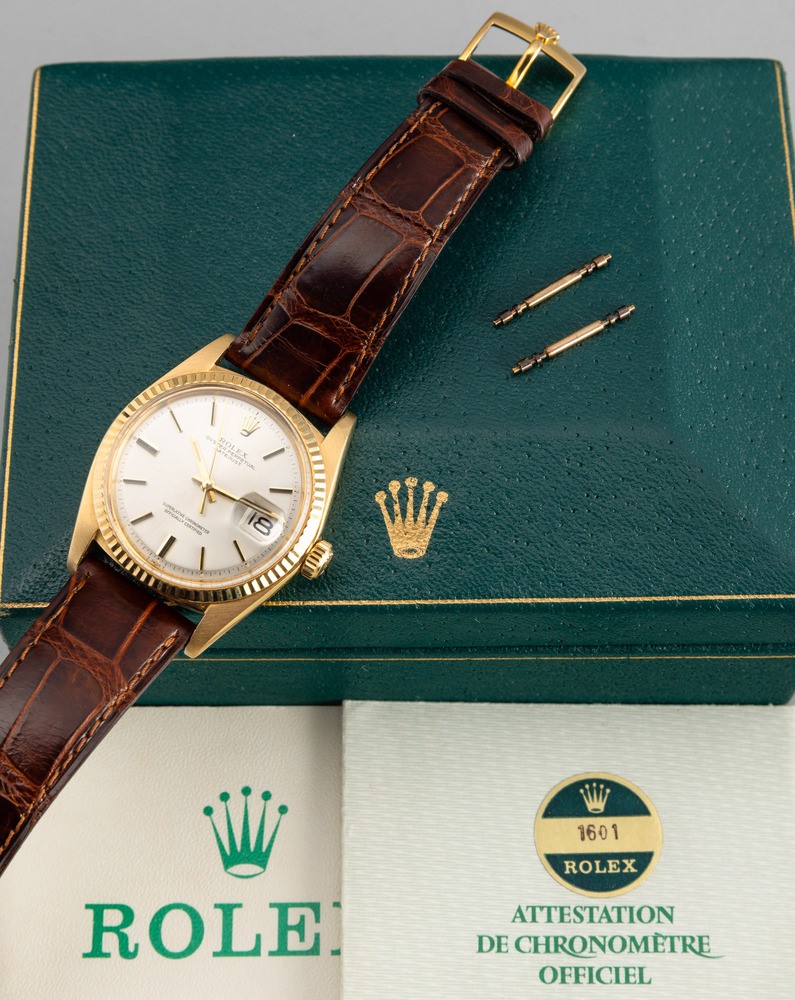 Raffinato ed Attraente Datejust Ref 1601 in Oro Giallo 18k in Perfetto Stato di Conservazione con...