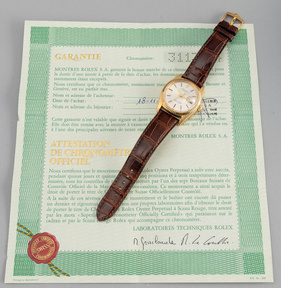 Raffinato ed Attraente Datejust Ref 1601 in Oro Giallo 18k in Perfetto Stato di Conservazione con...
