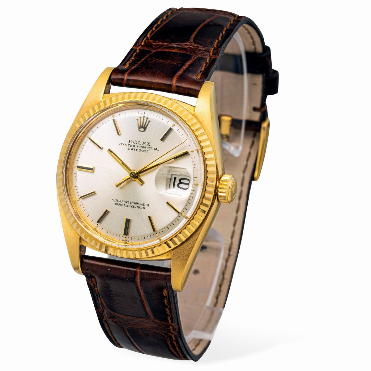 Raffinato ed Attraente Datejust Ref 1601 in Oro Giallo 18k in Perfetto Stato di Conservazione con...