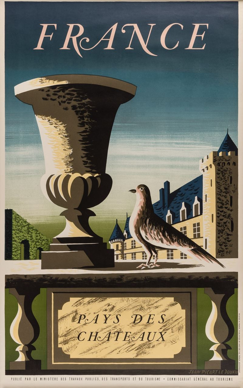 Picart Le Doux Jean : France - Pays De Chateaux.  - Auction POP Culture and Vintage Posters - Cambi Casa d'Aste