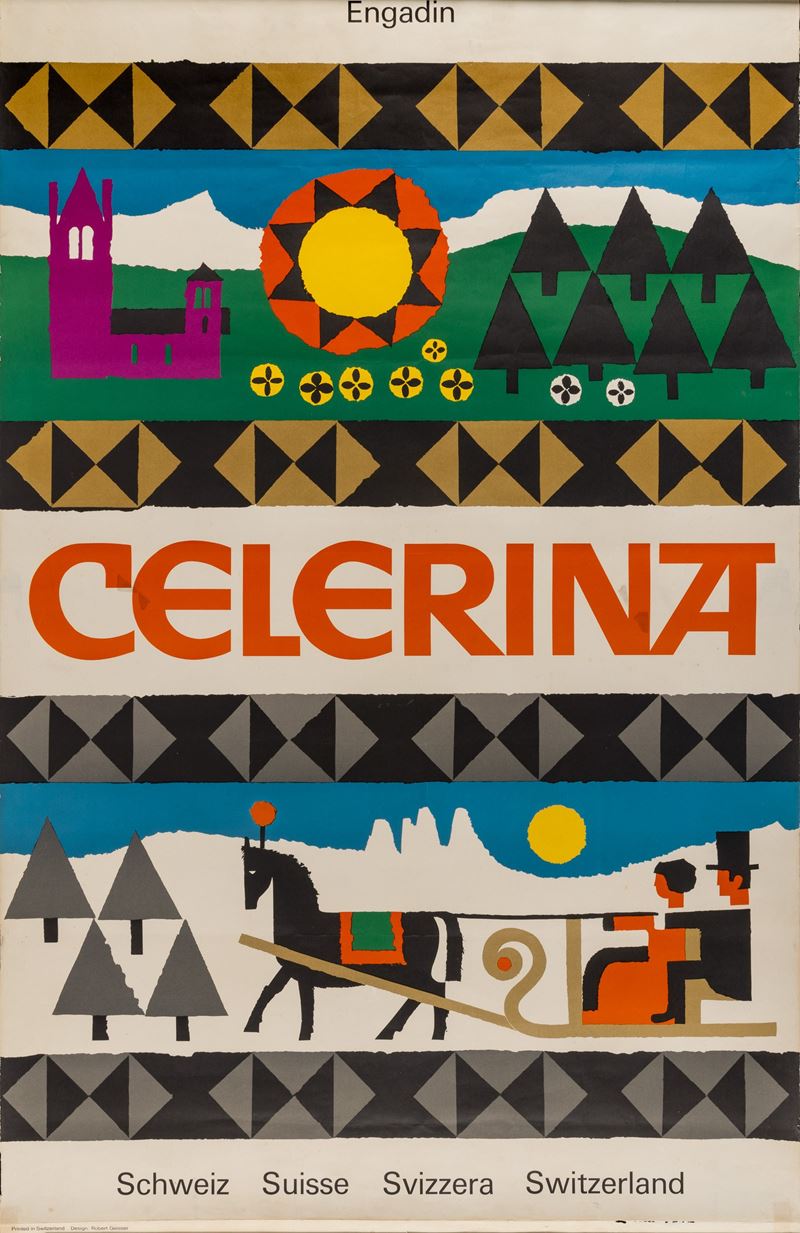 Robert Geisser : Celerina - Engadin.  - Auction POP Culture and Vintage Posters - Cambi Casa d'Aste