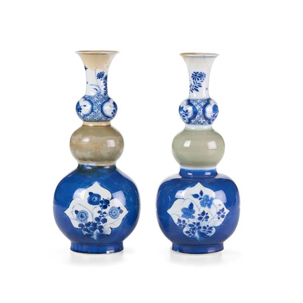 Coppia di vasi a tripla zucca, Cina, Dinastia Qing, epoca Kangxi (1662-1722)