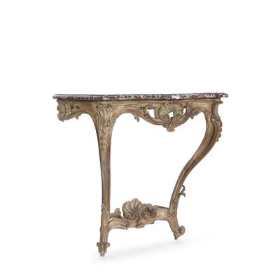 Consolle in Legno Intagliato e Dorato. XVIII-XIX Secolo