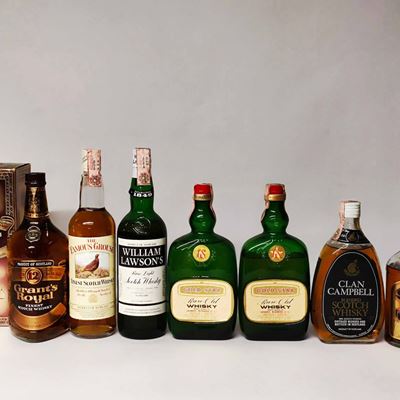 Grant's, Famous Grouse, William Lawson's, Gold Star, Clan Campbell, Old Story, Scoth Whisky