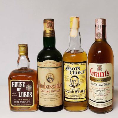 House Of Lords, Ambassador, Abbot's, Grant's, Scoth Whisky