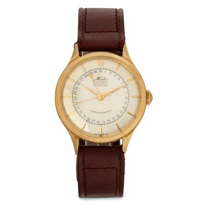 Super Automatic in Oro Giallo 18k con Datario, Quadrante Argentè e Lancette Gladio, 34 MM